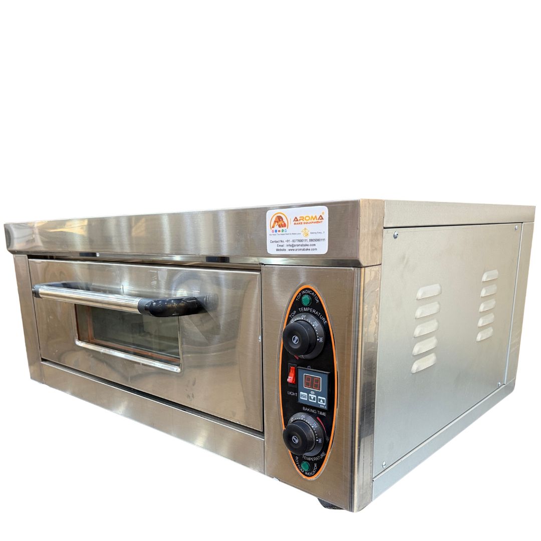 1 Deck 1 Tray Electric Pizza Oven with Stone